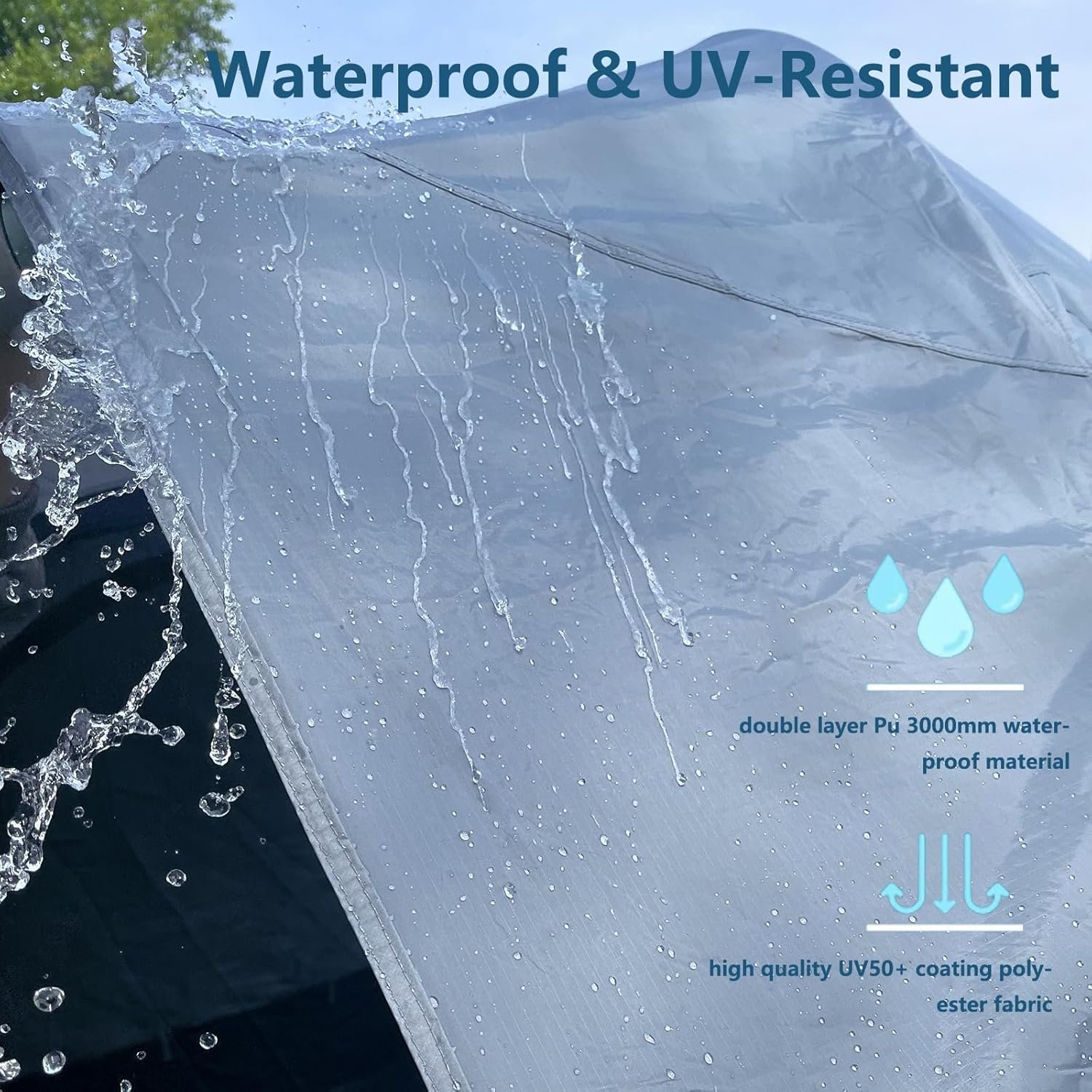 6 Person SUV Tent for Camping, Double Layer PU3000mm and UPF 50+ UV Waterproof Car Tents, Includes Rainfly and Storage Bag, 10FT L x 10FT W - Image 2