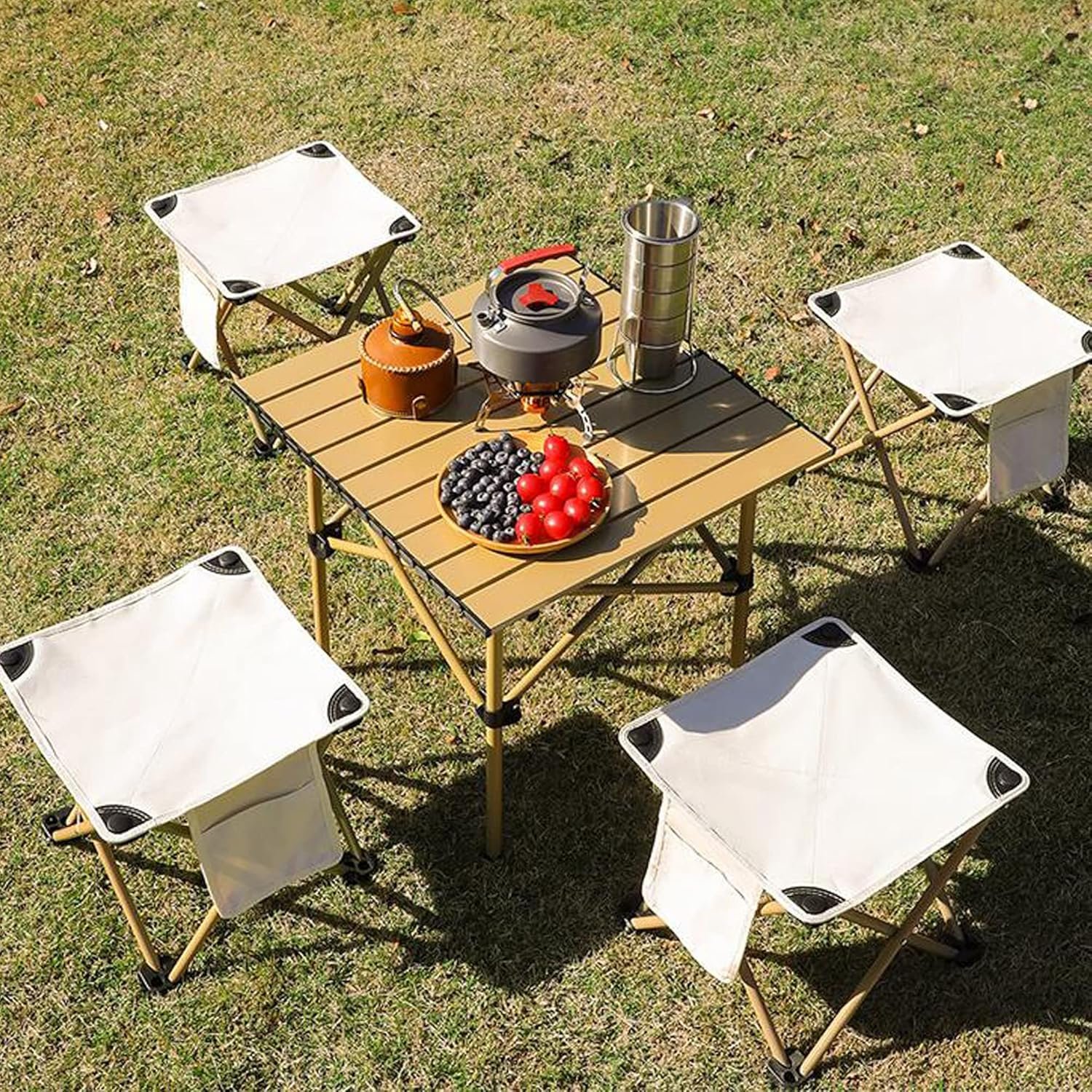 Camping Stool. Upgraded 13 Inch Portable Folding Stool.Lightweight Stool Ideal for Adult Fishing Outdoor Walking Beach Picnics Can Hold up to 450lbs (Black 2pc) - Image 2